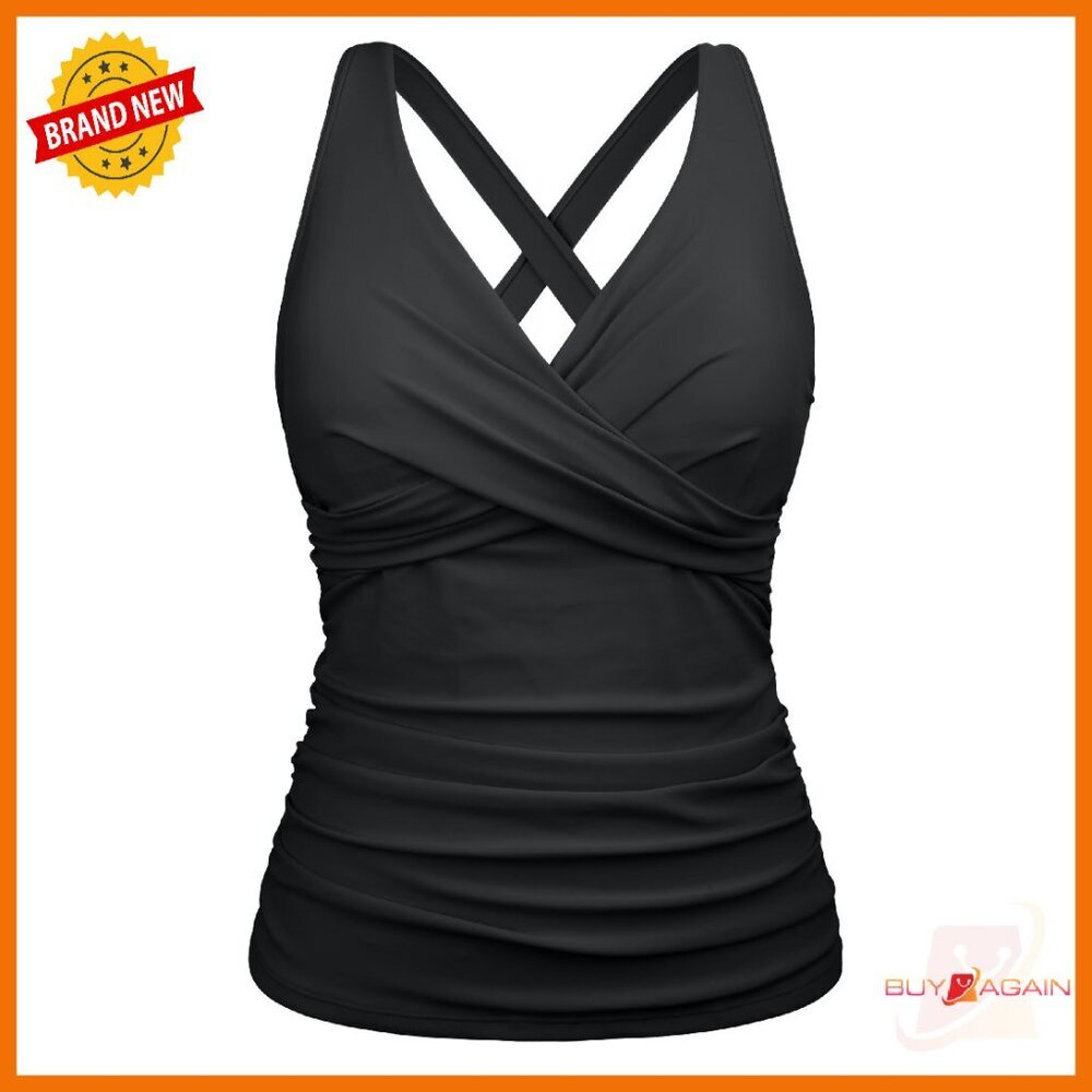 Underwire Tankini Top With Tummy Control, Adjustable Straps, Size 8-22